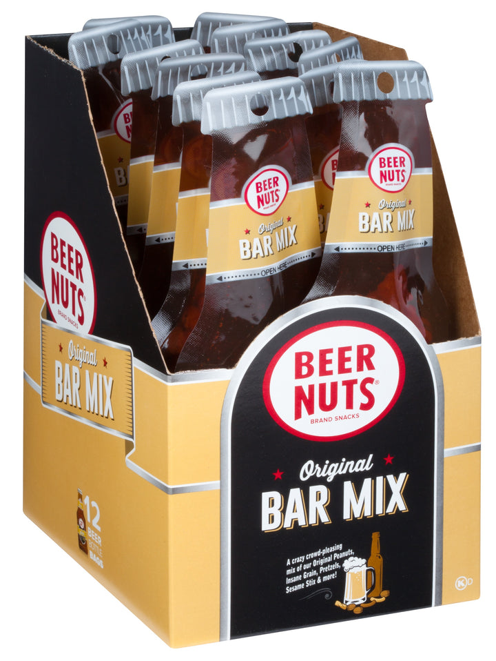 Beer Nuts Original Bar Mix Bottle Bag-1.13 oz.-12/Box-4/Case