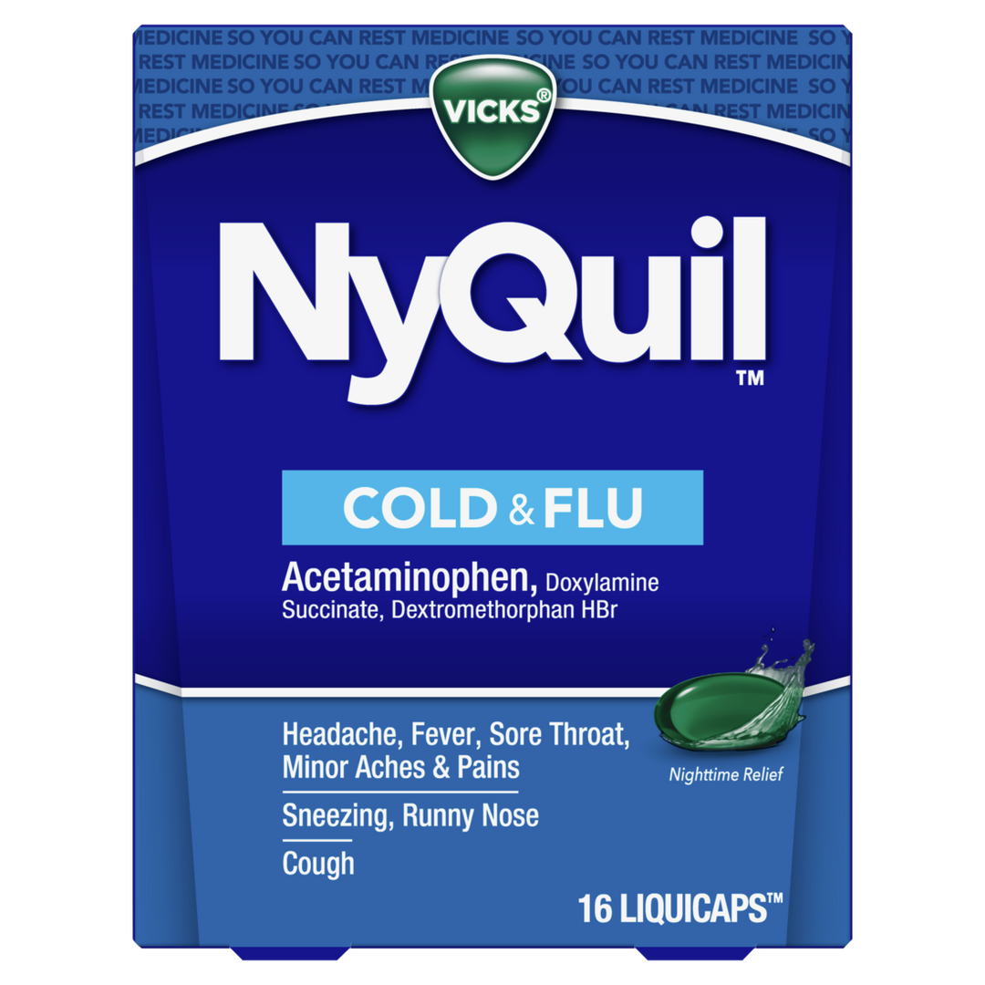 Vicks Nyquil Liquicaps-16 Count-6/Box-4/Case