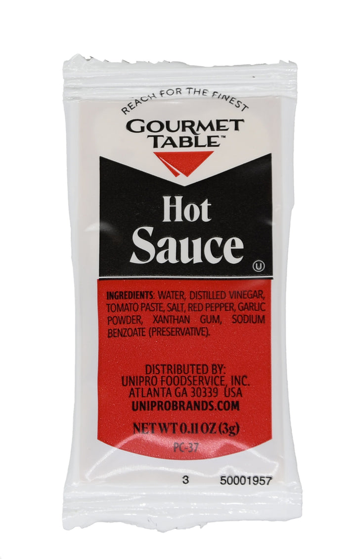 Gourmet Table Hot Sauce Pouches-3 Gram-200/Case