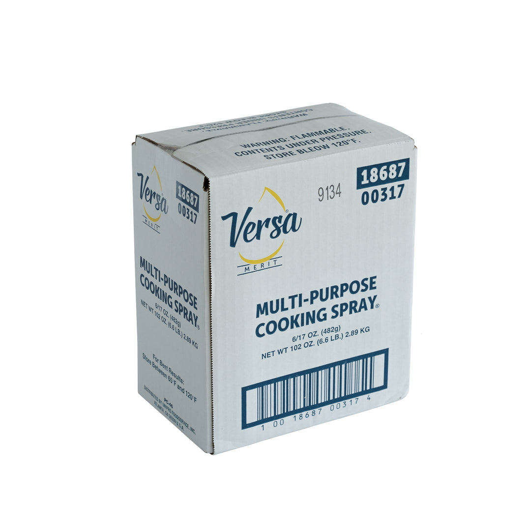 Versa Merit Multi Purpose Soybean Cooking Spray-17 oz.-6/Case