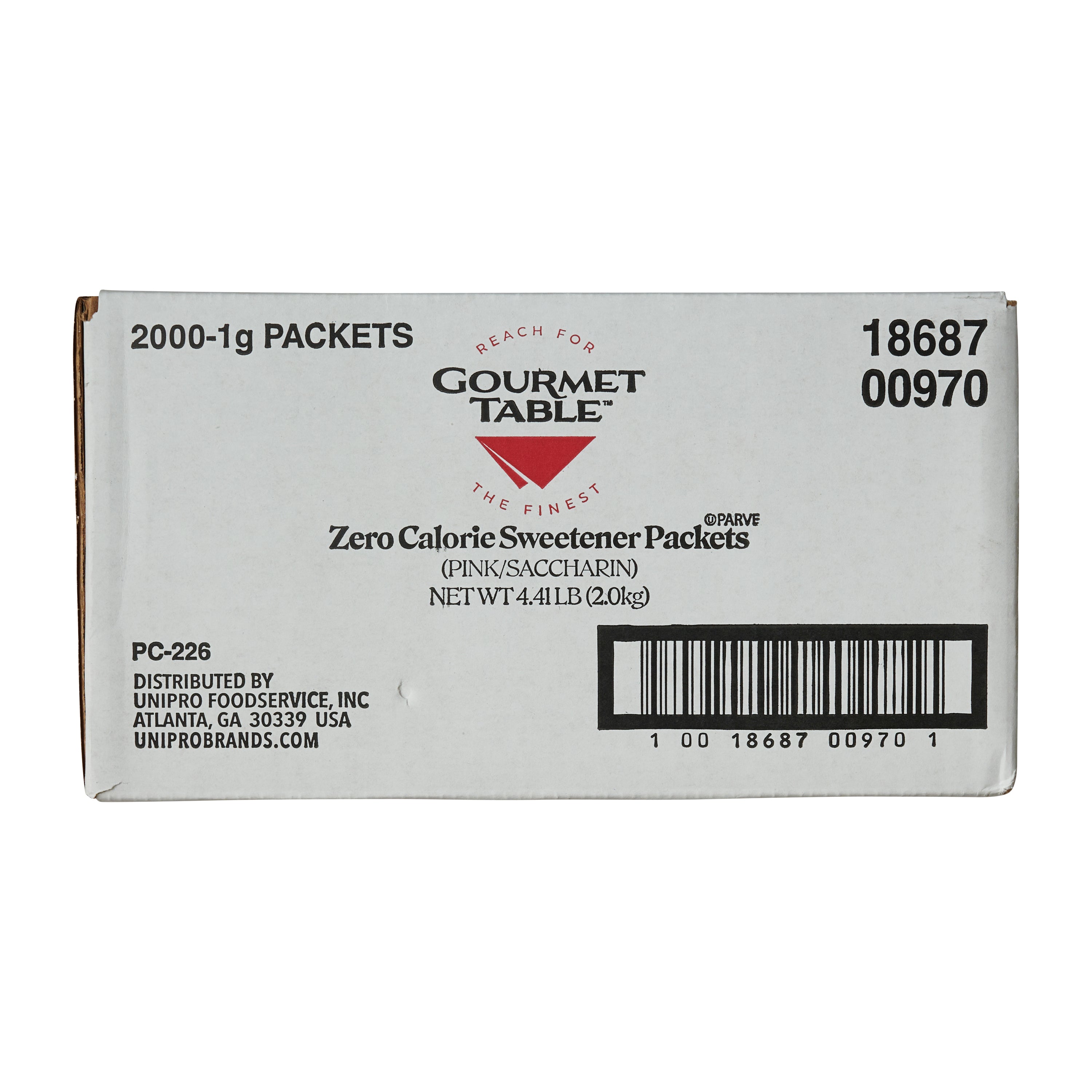 Gourmet Table Saccharin Packets1 Gram2000/Case MPN 83801 Round Eye