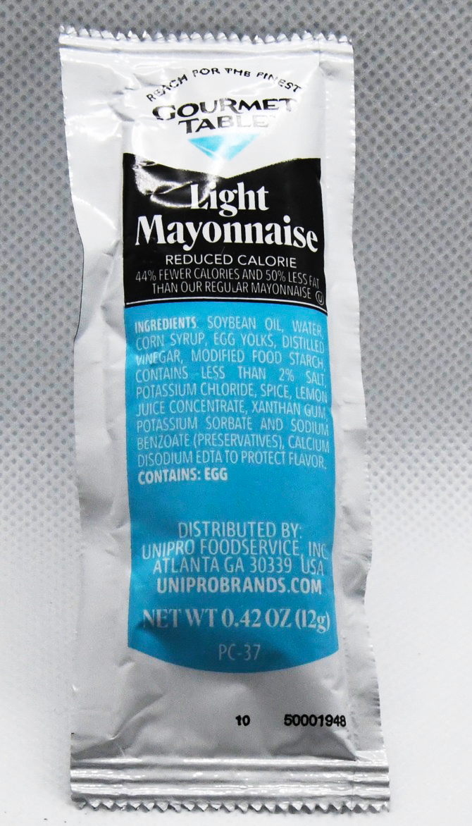 Gourmet Table Light Mayonnaise Single Serve-12 Gram-200/Case