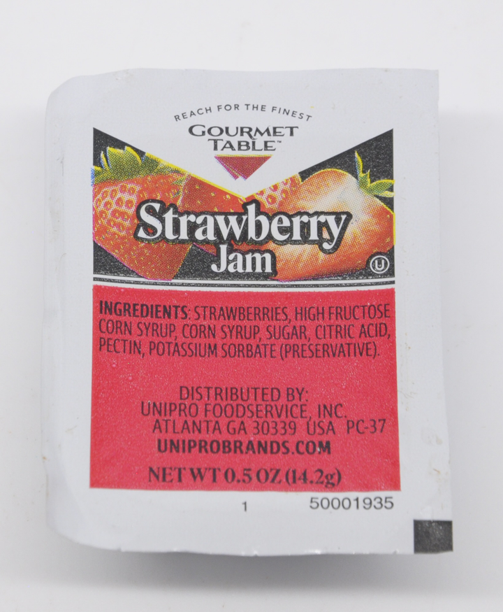 Gourmet Table Strawberry Jam Cups-0.5 oz.-200/Case