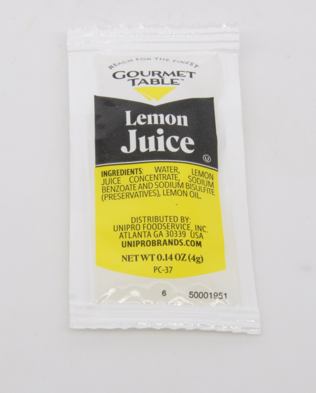 Gourmet Table Lemon Juice-4 Gram-200/Case