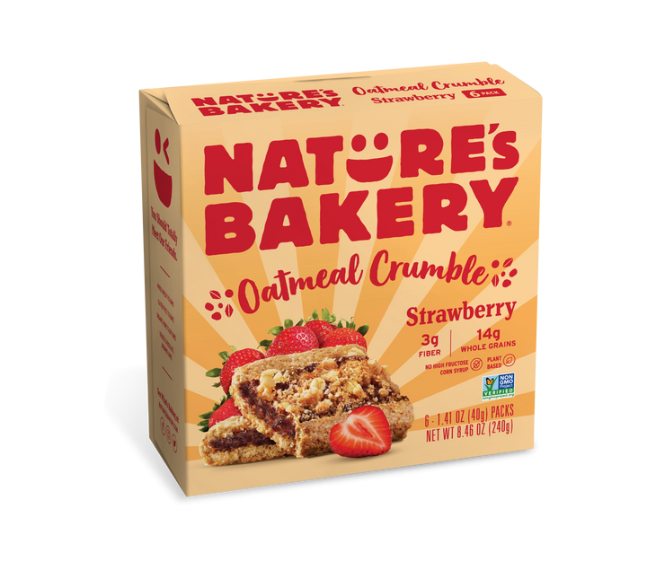 Nature's Bakery Oatmeal Crumble Strawberry Bar-8.46 oz.-6/Case