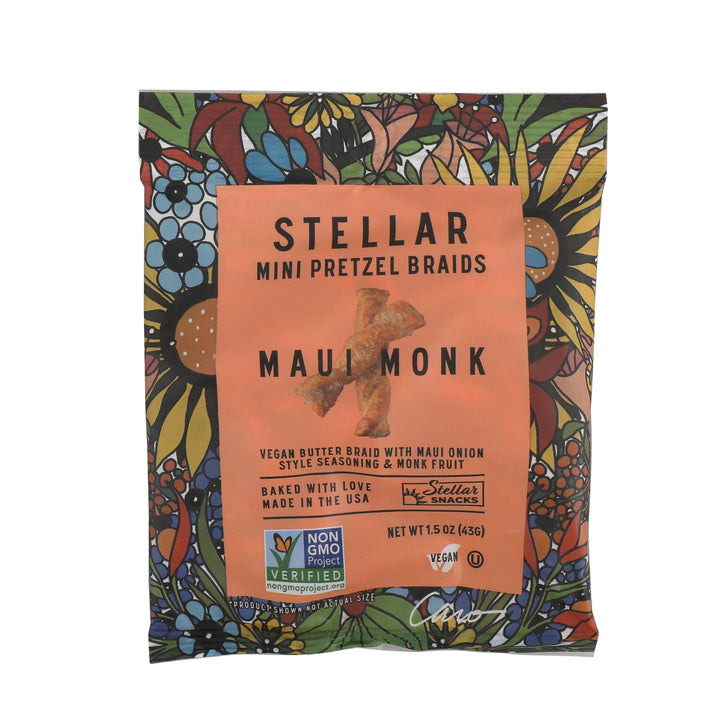 Stellar Snacks Maui Monk Pretzel Braids-1.5 oz.-24/Case