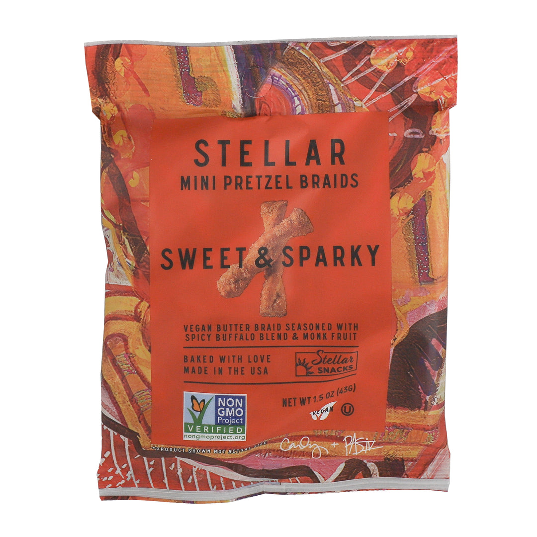 Stellar Snacks Sweet And Sparky Pretzel Braids-1.5 oz.-24/Case