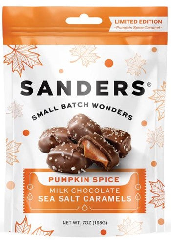 Sanders Milk Chocolate Pumpkin Sea Salt Caramel-7 oz.-6/Case