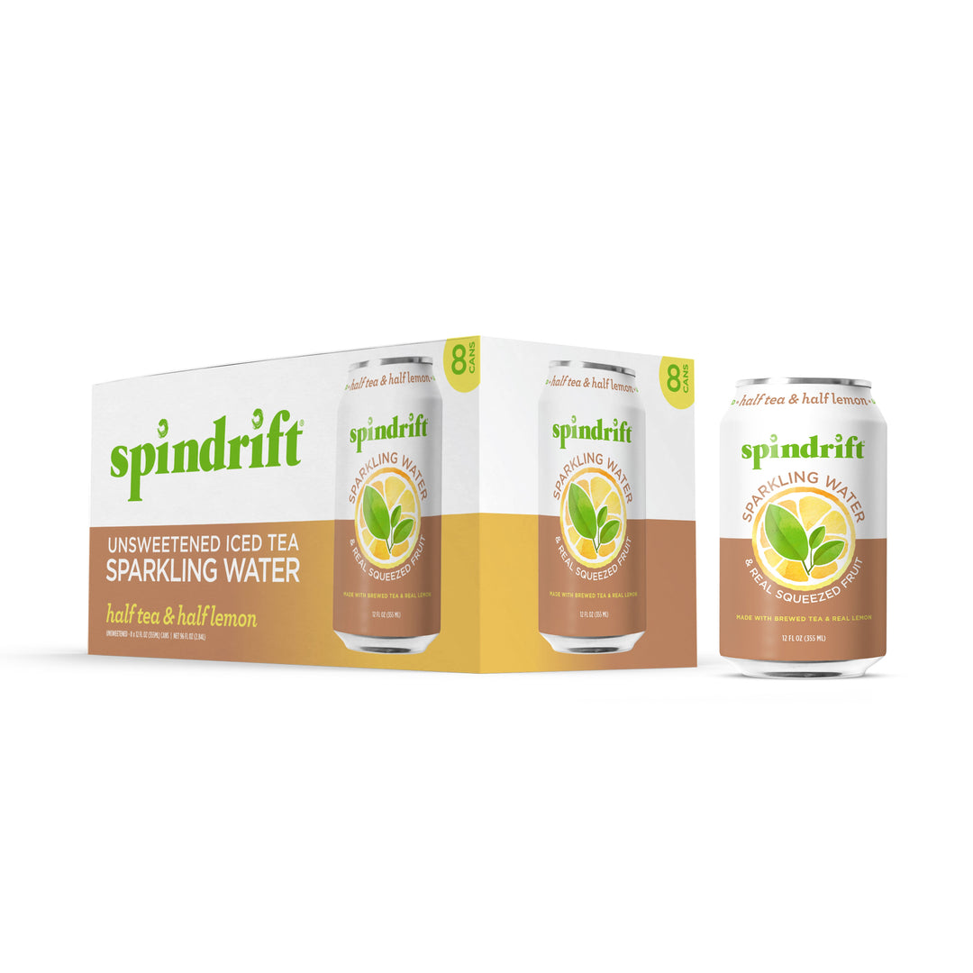 Spindrift Half Tea Half Lemonade Flavored Sparkling Water-12 fl. oz.-8/Box-3/Case