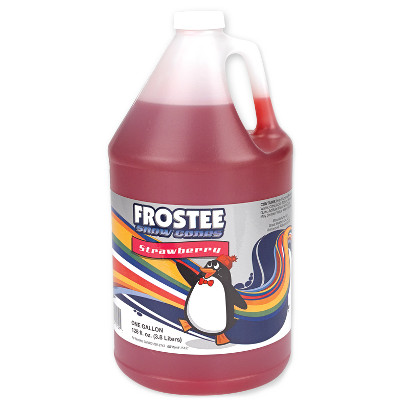 Frostee Snowcone Syrup Strawberry-1 Gallon-4/Case