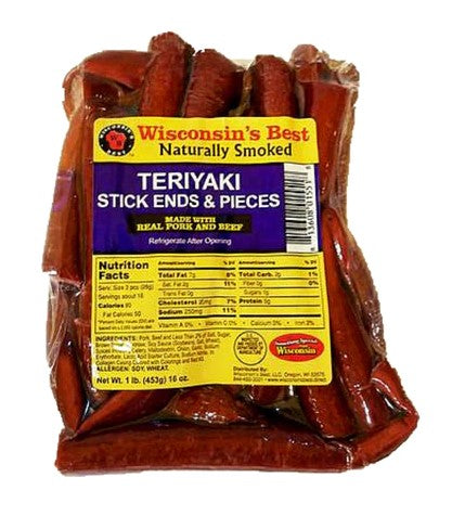 Wisconsins Best Teriyaki Stick Ends And Pieces-1 Each-12/Case