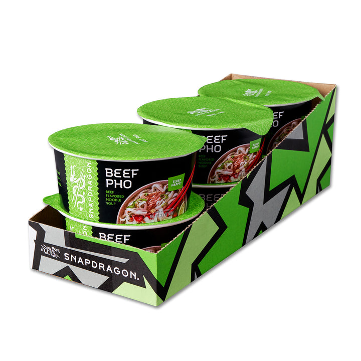 Snapdragon Vietnamese Beef Pho Rice Noodle Soup Bowl-2.1 oz.-6/Box-6/Case