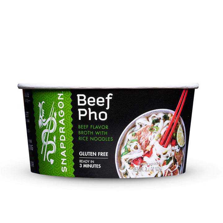 Snapdragon Vietnamese Beef Pho Rice Noodle Soup Bowl-2.1 oz.-6/Box-6/Case