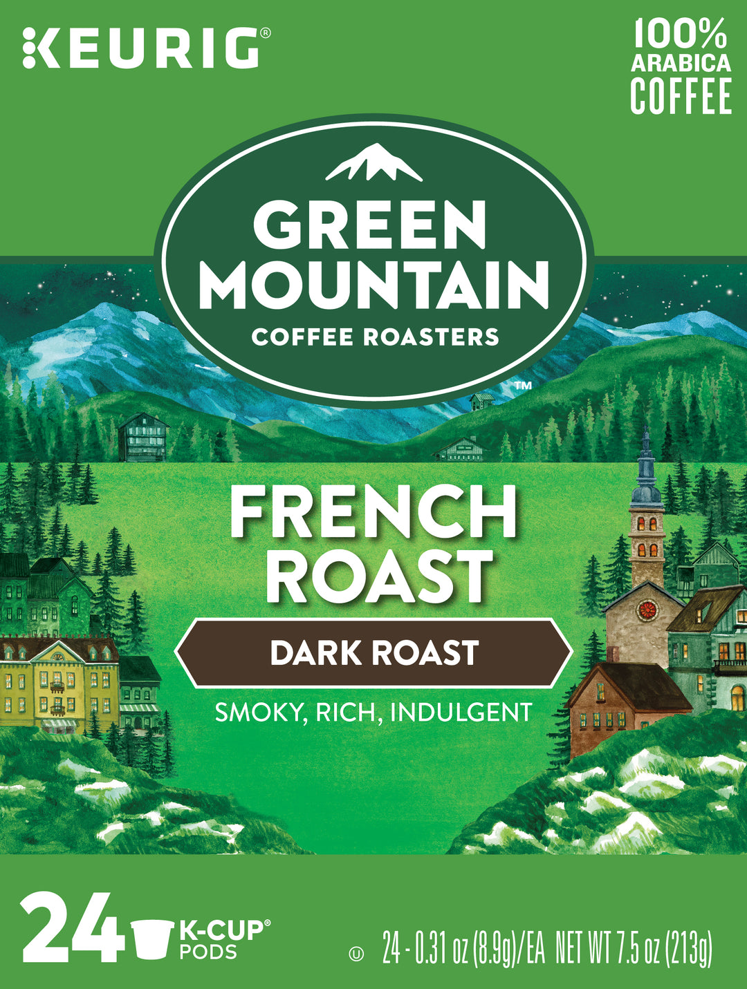 Green Mountain Coffee K-Cup Pod French Roast-24 Count-4/Case