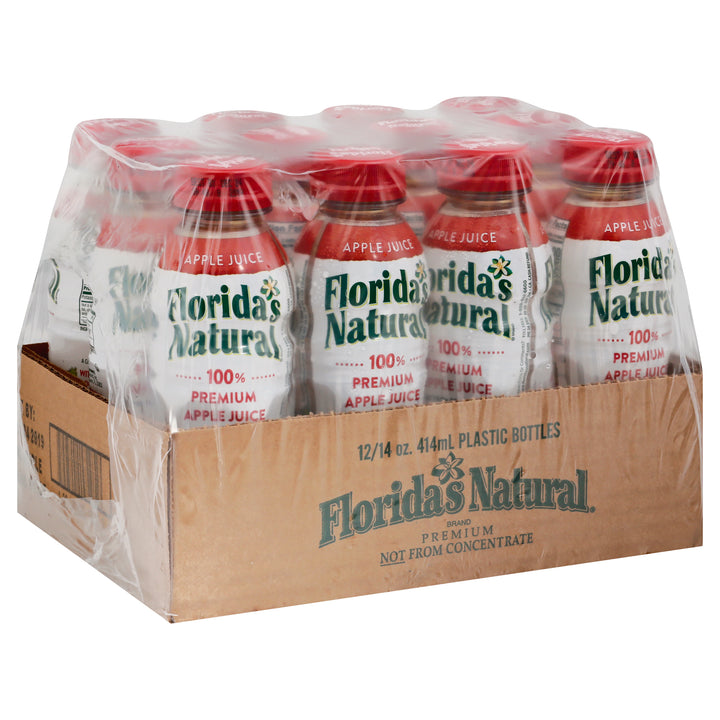Florida's Natural Premium Not From Concentrate Apple Juice-14 fl. oz.-12/Case