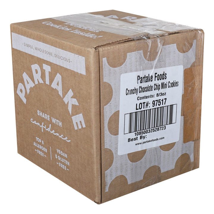 Partake Foods Crunchy Chocolate Chip Cookie-3 oz.-8/Case