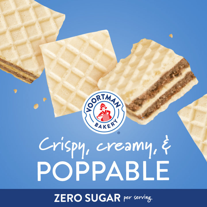 Voortman Zero Sugar Mini Chocolate Wafers Case-6.5 oz.-6/Case