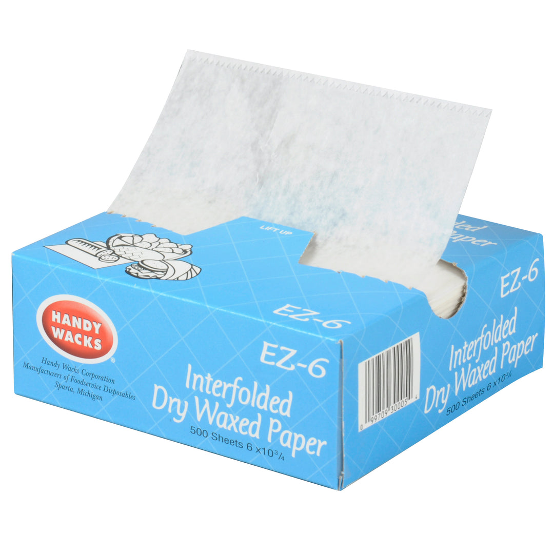 Handy Wacks 6 Inch X 10.75 Inch Interfolded Deli Paper-500 Count-12/Case