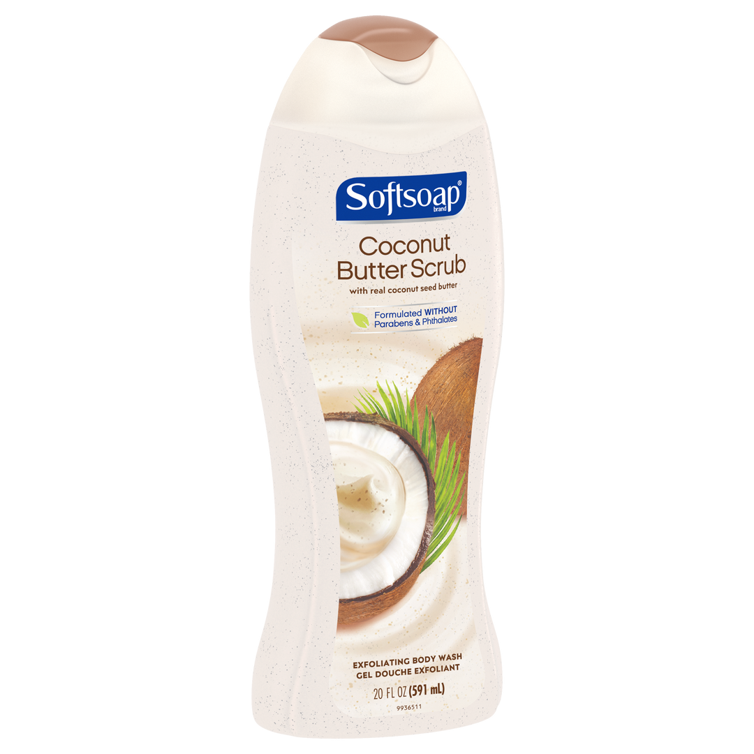 Softsoap Body Wash Coconut Scrub-20 fl. oz.-4/Case