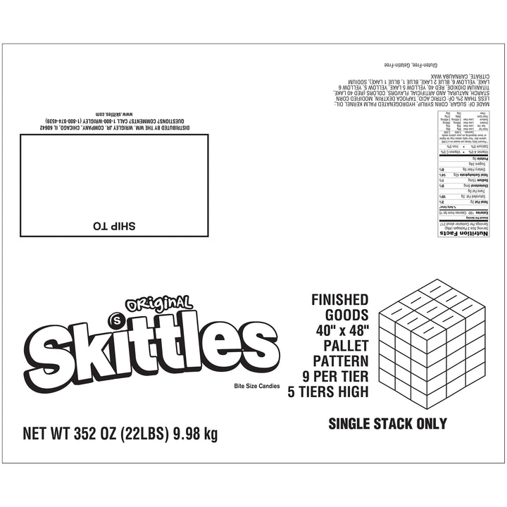 Skittles Original Fun Size-22 lbs.-1/Case