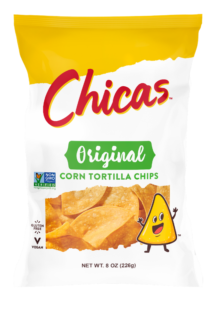 Chicas Original Corn Tortilla Chips Lightly Seasoned With Sea Salt-8 oz.-9/Case
