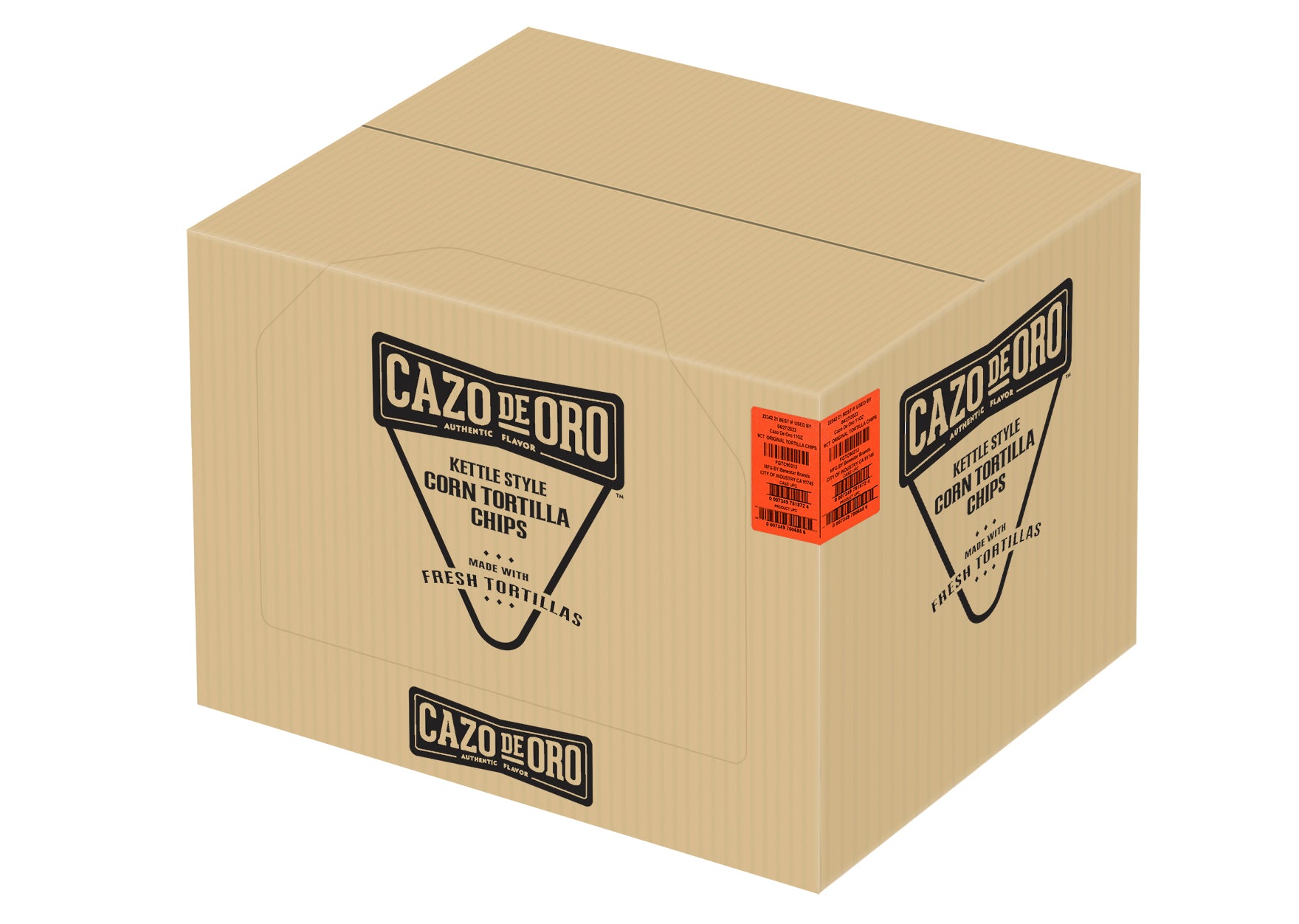 Cazo De Oro Box Of Original Tortilla Chips-11 oz.-9/Case MPN