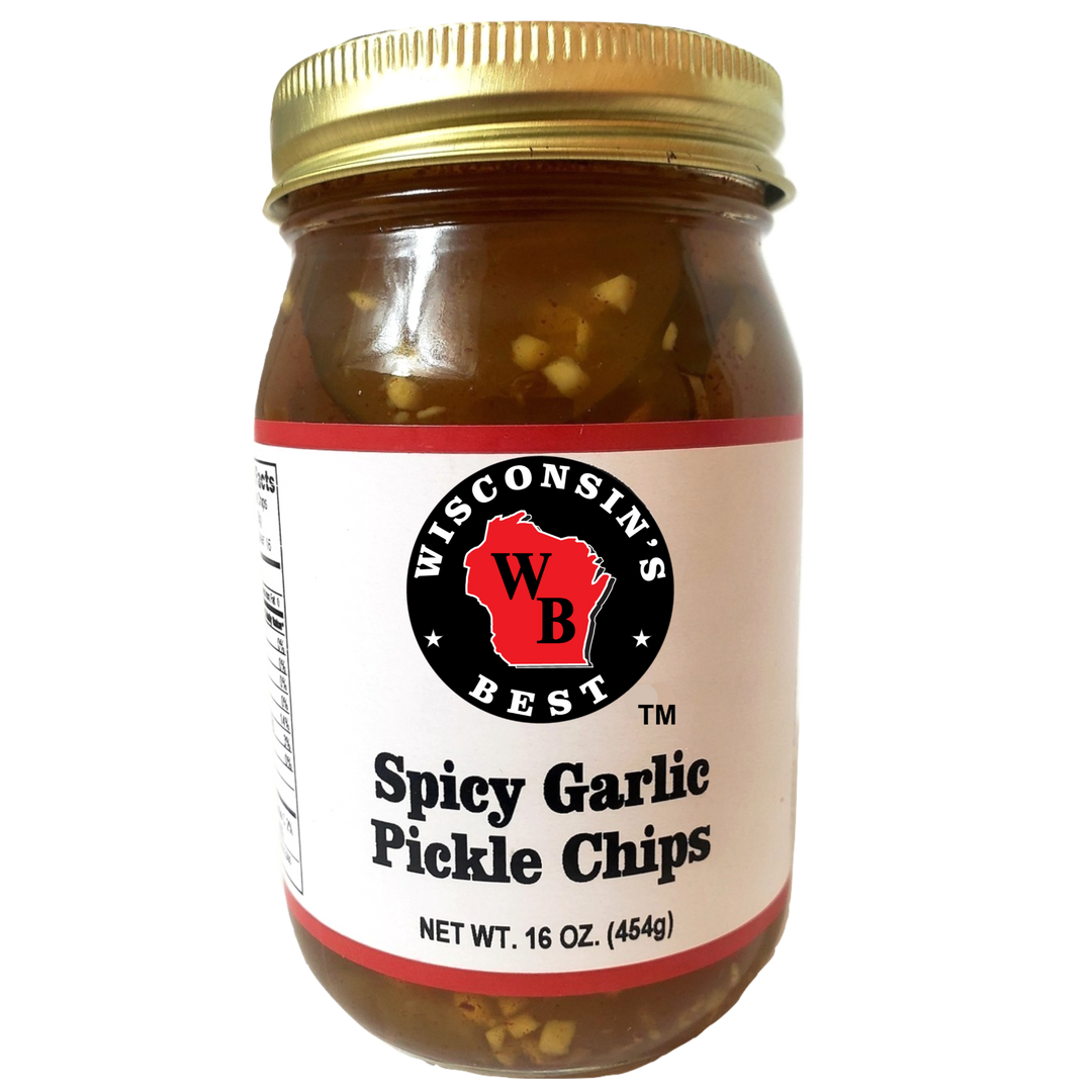 Wisconsins Best Spicy Garlic Pickle Jar-16 oz.-12/Case