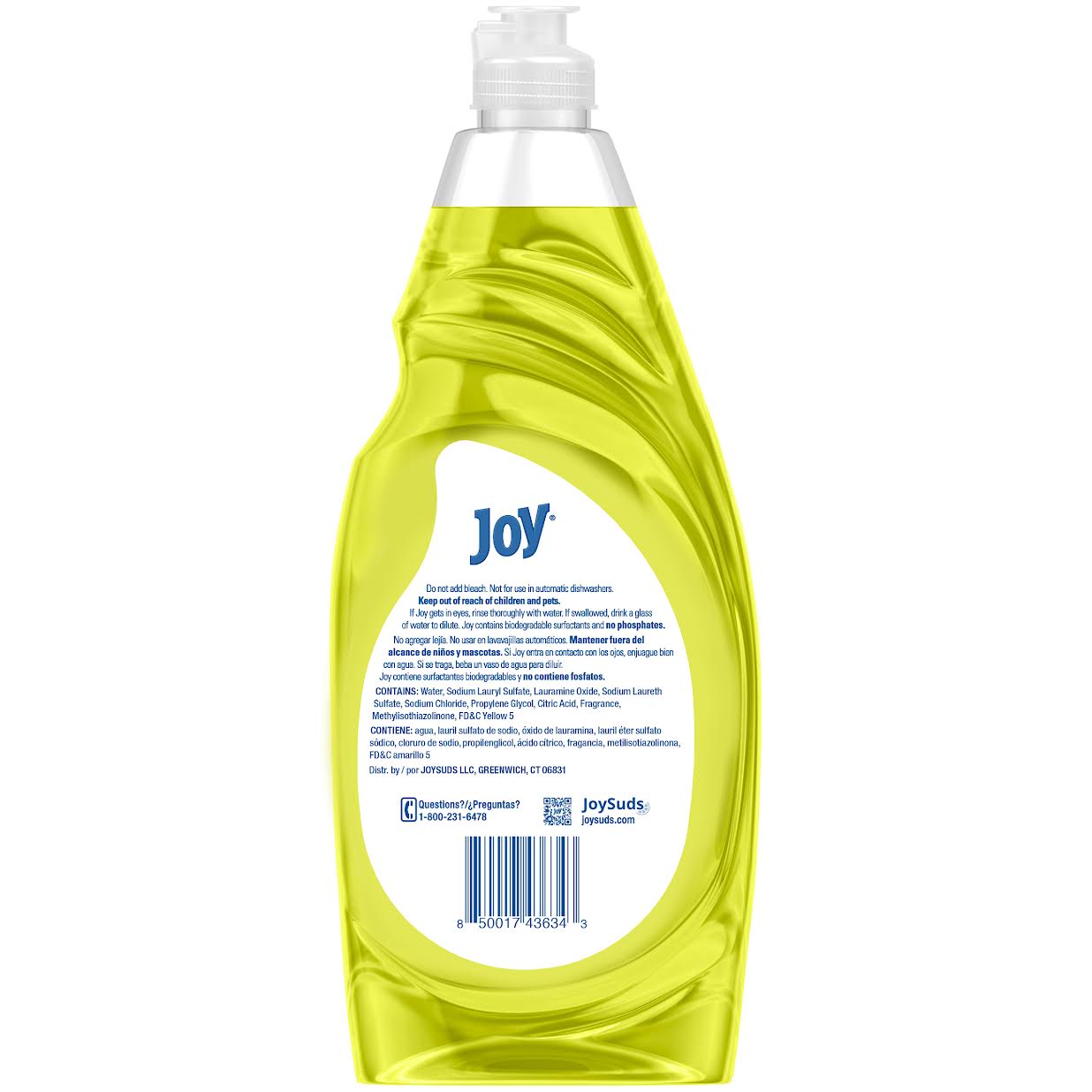Joy Original Non-Ultra Dishwashing Liquid Lemon Scent - Thumbnail 2