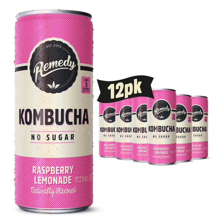 Remedy Kombucha Raspberry Lemonade-11 fl. oz.-12/Case