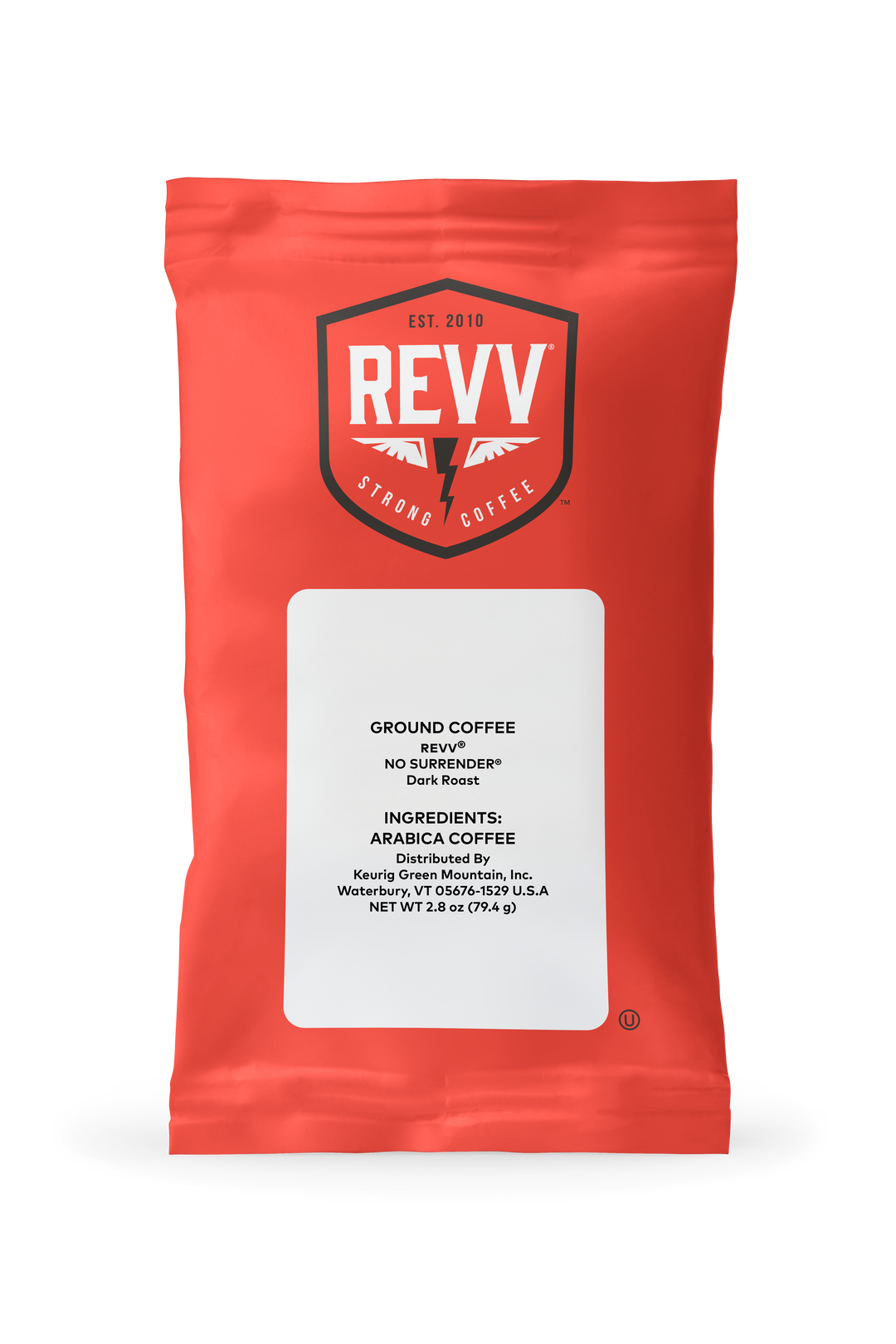 Revv Green Mountain Coffee Ground No Surrender Coffee 2.8 oz. - 40/Case-40 Each-1/Case