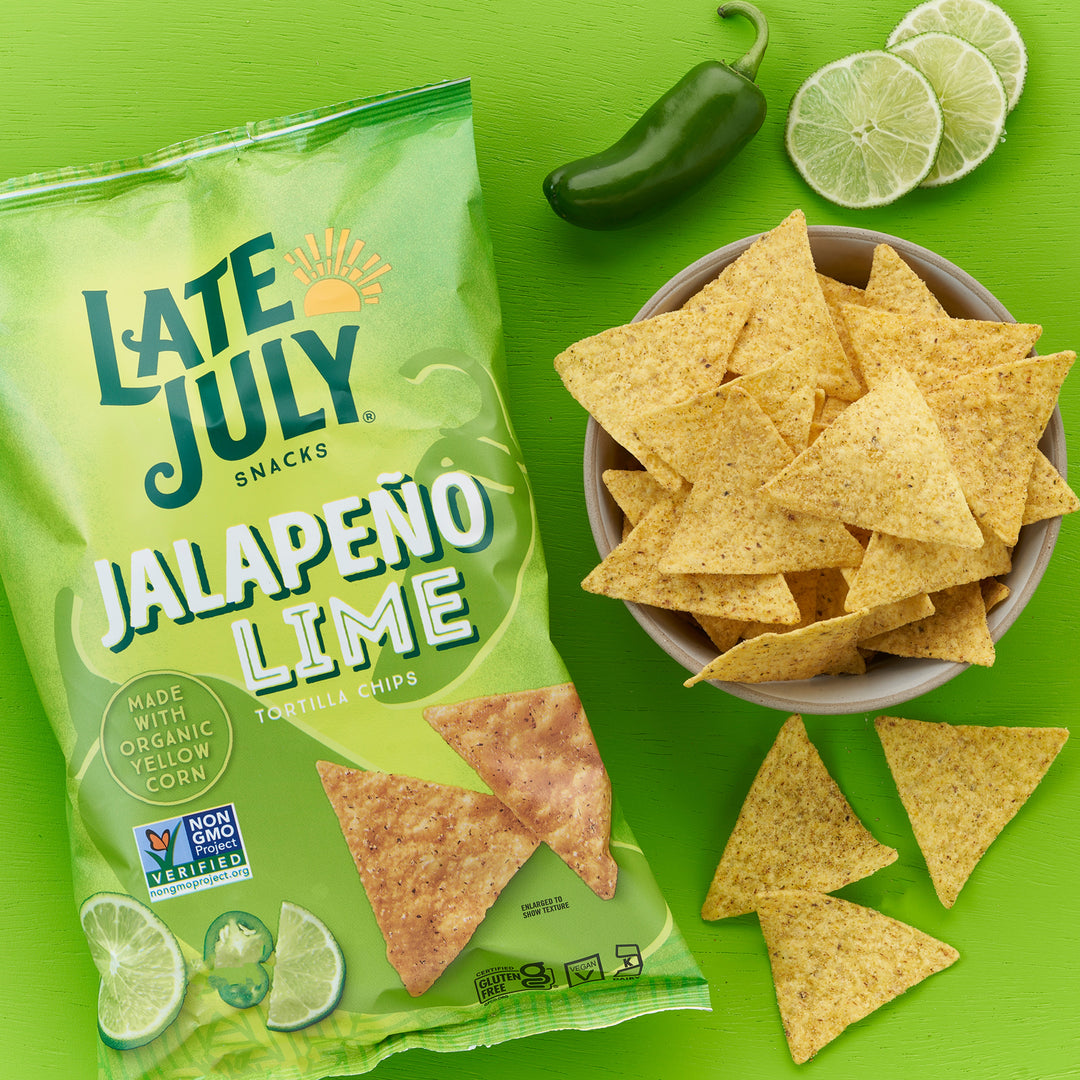 Late July Clasico Jalapeno Lime Tortilla Chips-7.8 oz.-12/Case