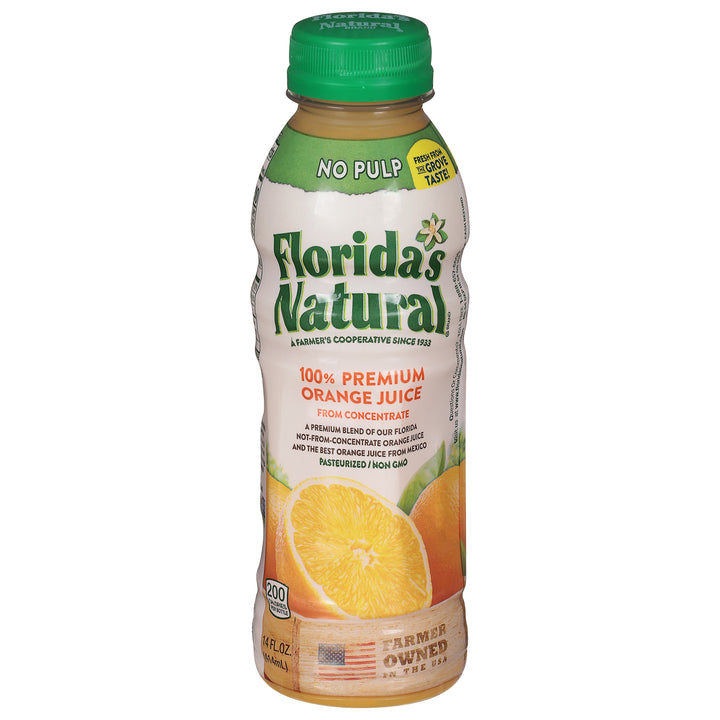Florida's Natural Premium Not From Concentrate Orange Juice-14 fl. oz.-12/Case