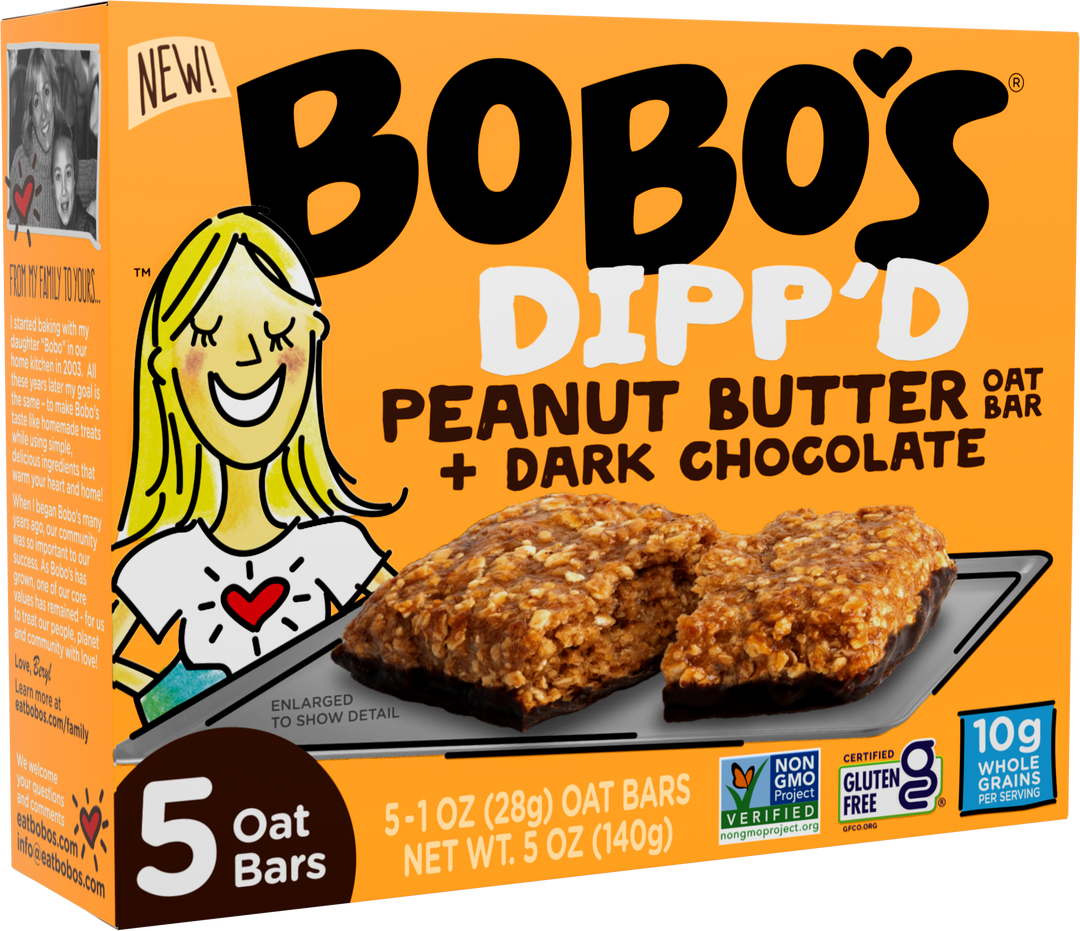 Bobo's Oat Bars Dipp'd - Peanut Butter With Dark Chocolate-5 oz.-6/Case