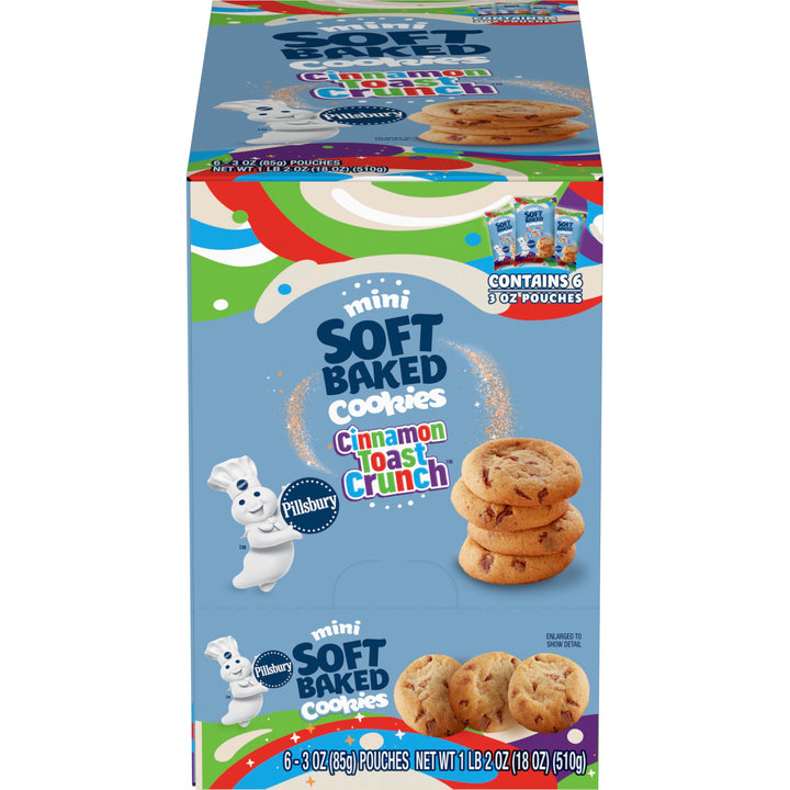 Pillsbury Soft Baked Cinnamon Toast Crunch Cookies-3 oz.-6/Box-9/Case