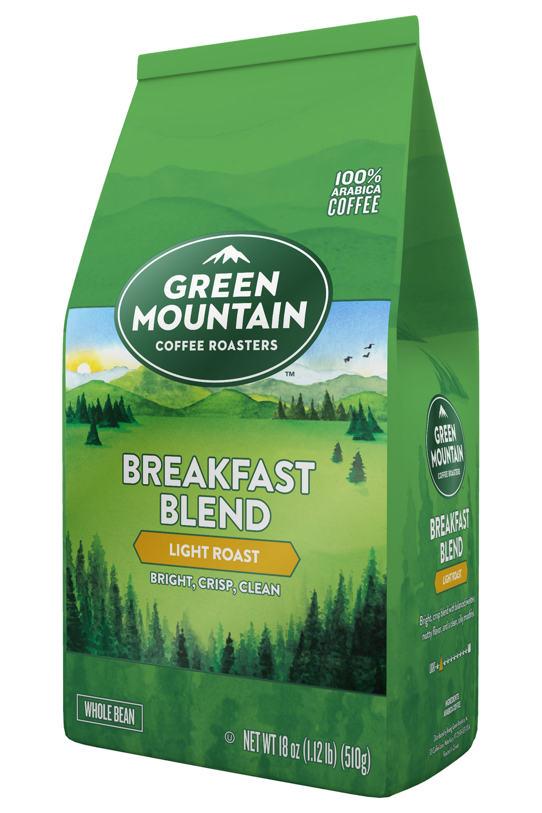 Green Mountain Coffee Whole Bean Breakfast Blend-18 oz.-6/Case
