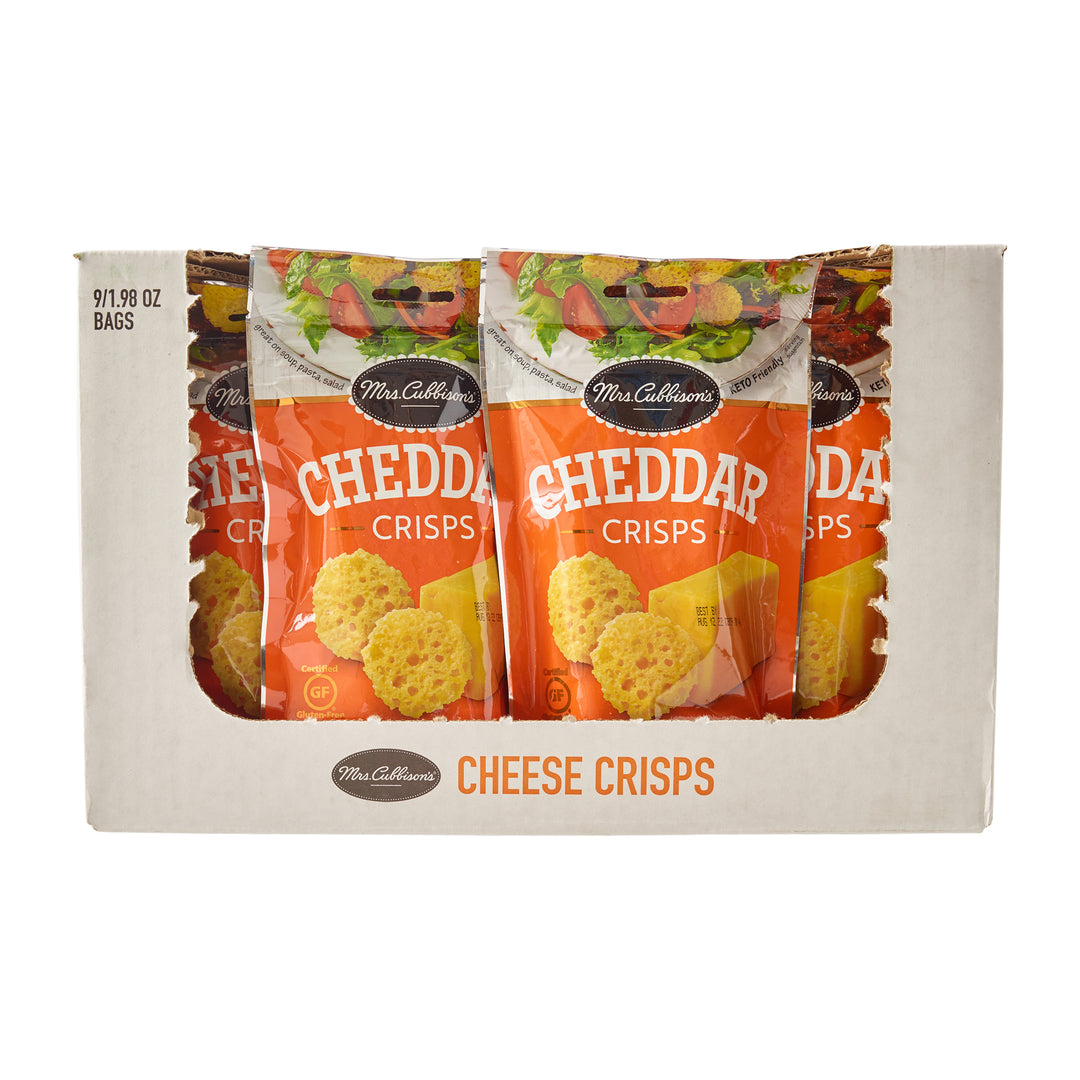 Mrs. Cubbison's Cheddar Cheese Crisps-1.98 oz.-9/Case