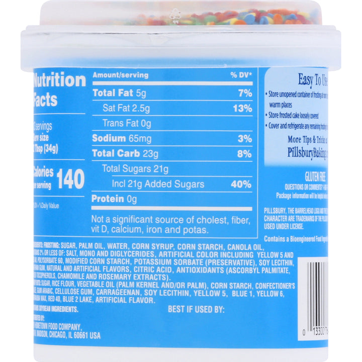 Pillsbury Frosting Confetti Funfetti-15.6 oz.-8/Case