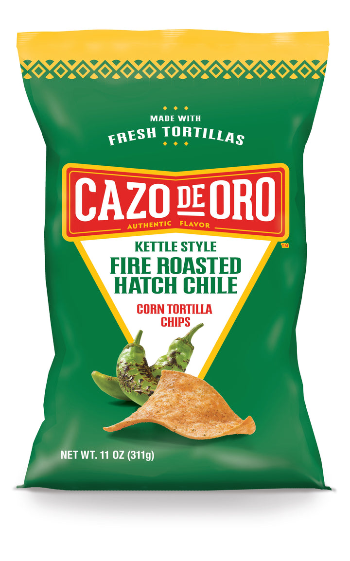 Cazo De Oro Tortilla Chips Fire Roasted Hatch Chili-11 oz.-9/Case