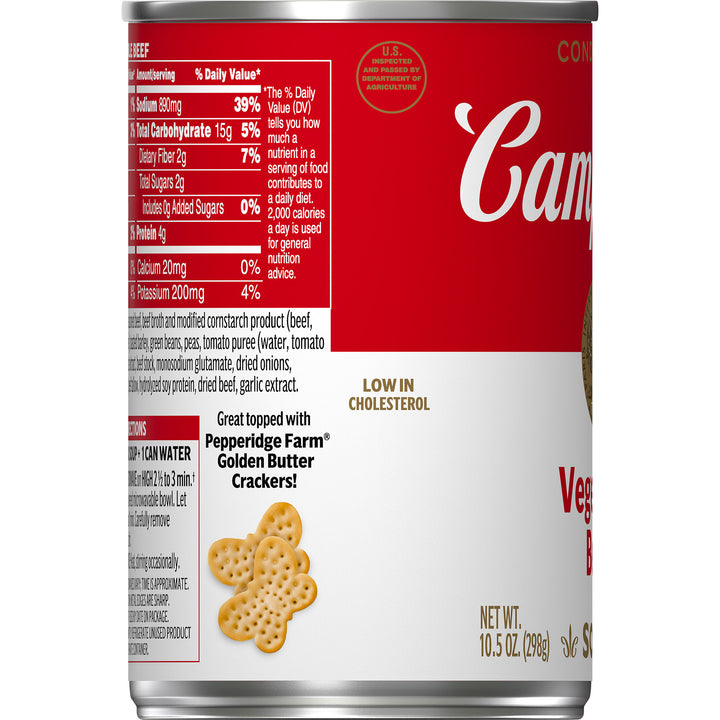 Campbell's Condensed Vegetable Beef Soup-10.5 oz.-12/Case