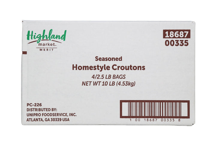 Highland Market Merit Homestyle Crouton Bulk-2.5 lbs.-4/Case