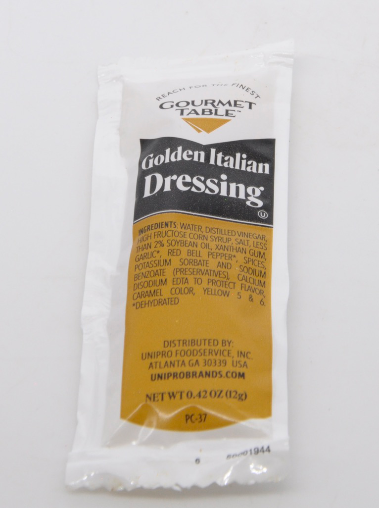 Gourmet Table Golden Italian Dressing Single Serve-12 Gram-200/Case MPN#85534