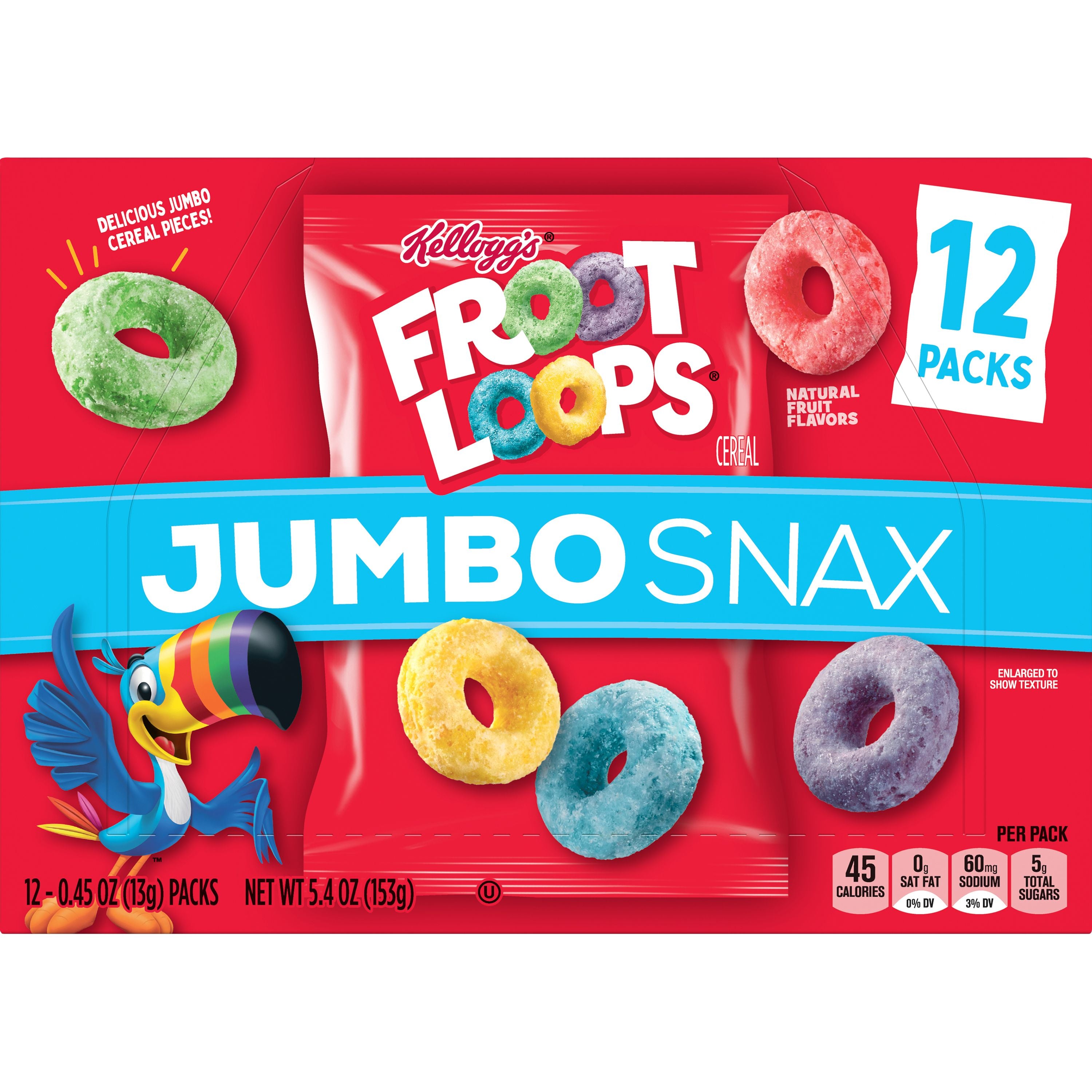 Kellogg's Snacking Froot Loops Cereal-0.45 oz.-12/Box-4/Case