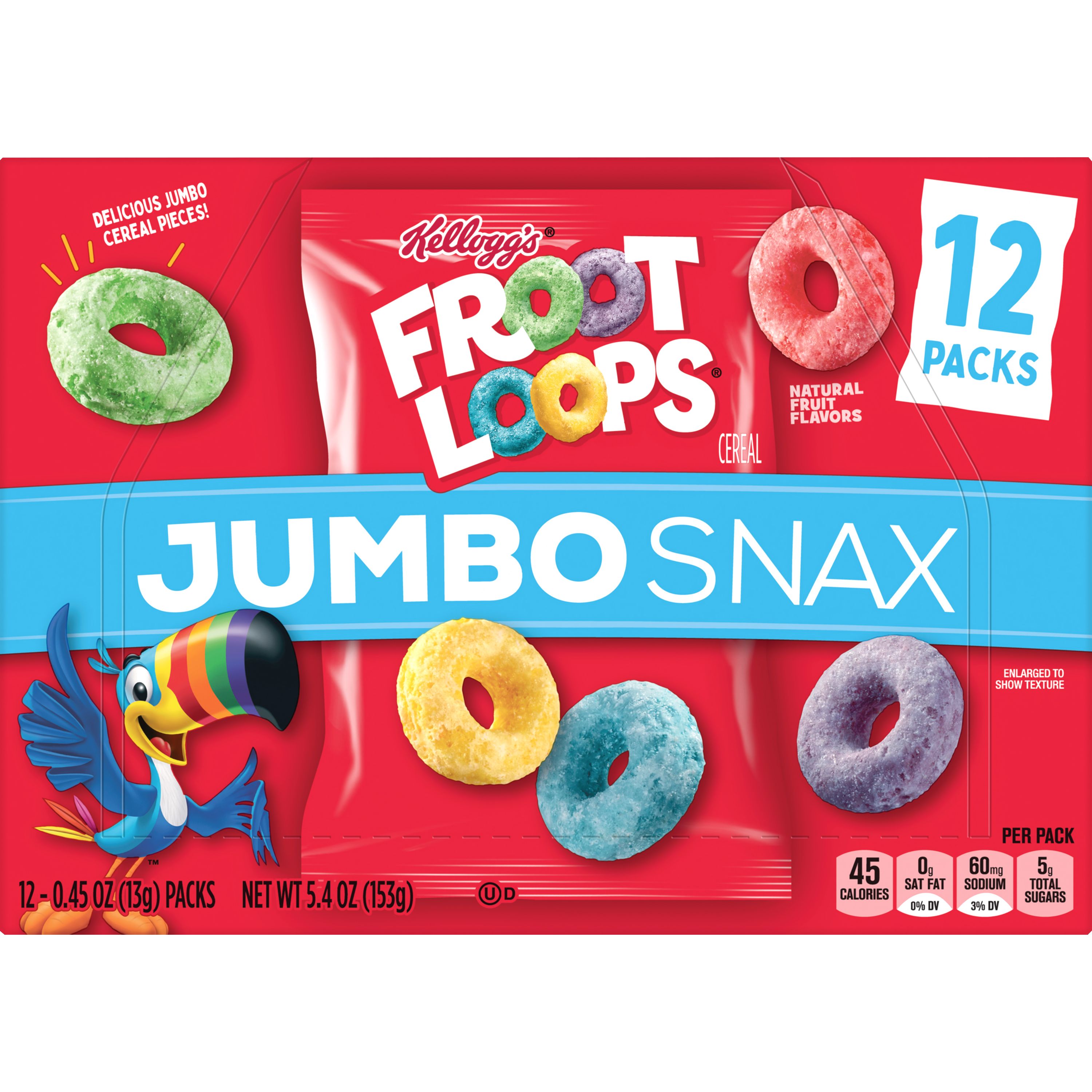 Kellogg's Snacking Froot Loops Cereal-0.45 oz.-12/Box-4/Case MPN
