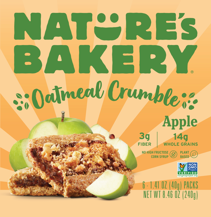 Nature's Bakery Oatmeal Crumble Apple Bar-8.46 oz.-6/Case