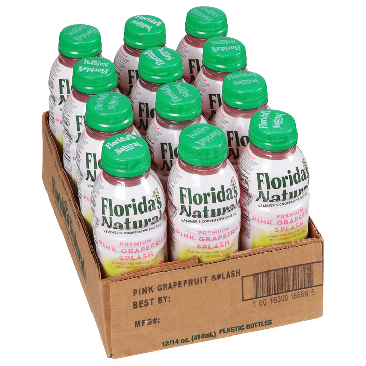 Florida's Natural Pink Grapefruit Splash-14 fl. oz.-12/Case