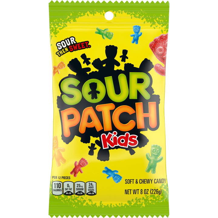 Sour Patch Kids Gummy Candy Peg Bag-8 oz.-8/Case