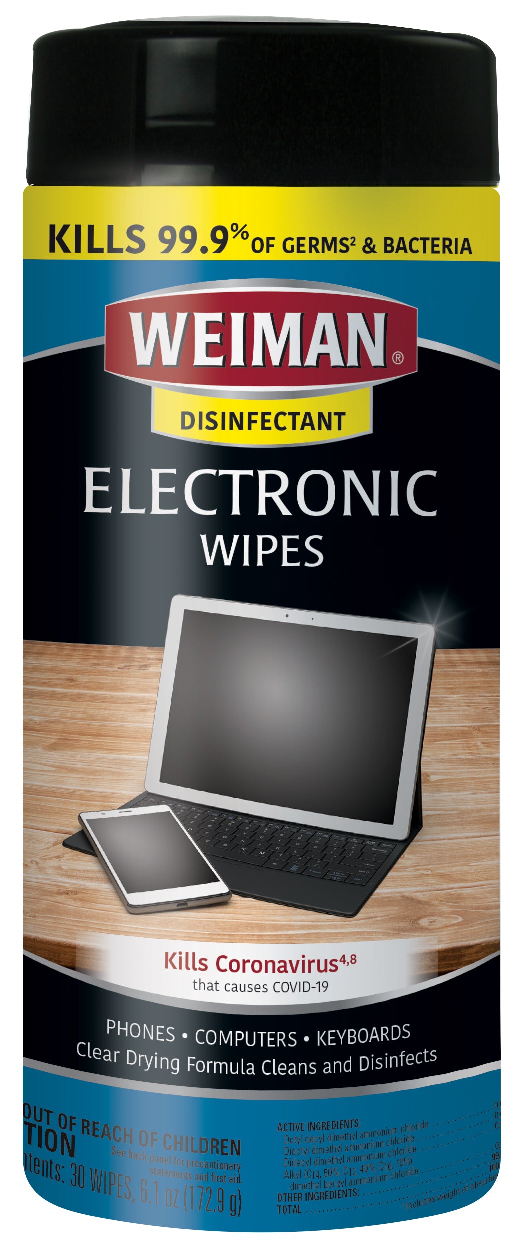 Weiman Products Electronic Wipes-30 Count-4/Case