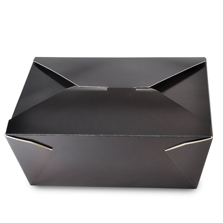Royal 7.75 Inch X 5.5 Inch X 3.5 Inch #4 Black Folded Takeout Box-40 Each-4/Case
