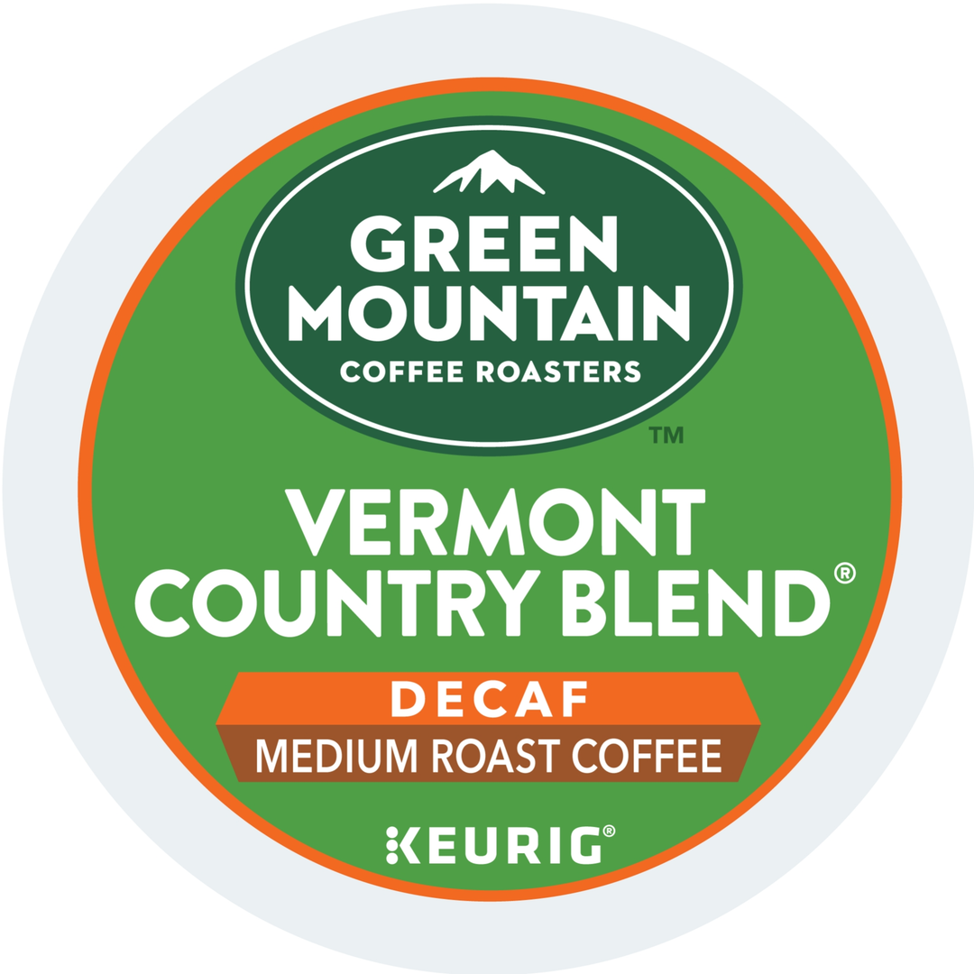 Green Mountain Coffee K-Cup Pod Vermont Country Blend Decaffeinated-24 Count-4/Case
