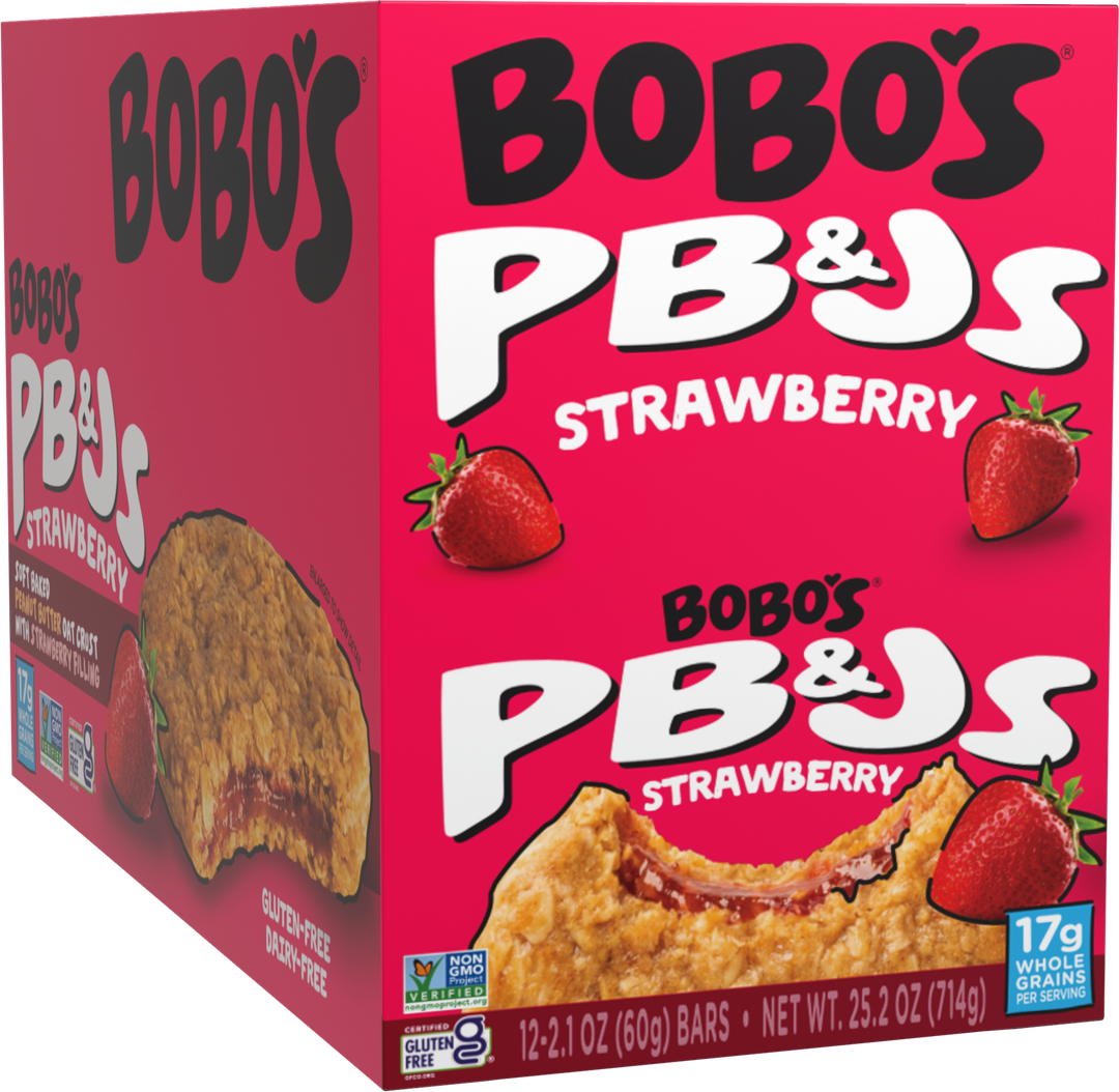 Bobo's Oat Bars Strawberry Peanut Butter & Jelly Case-2.1 oz.-12/Box-4/Case
